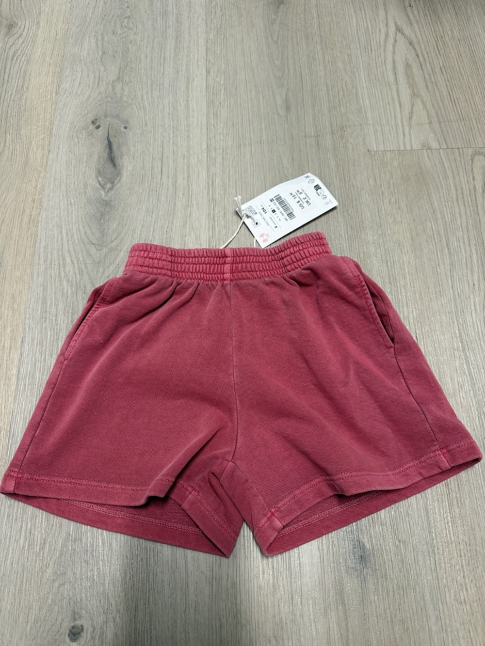 Zara Kids Pull-On Shorts in Dusty Rose Red
